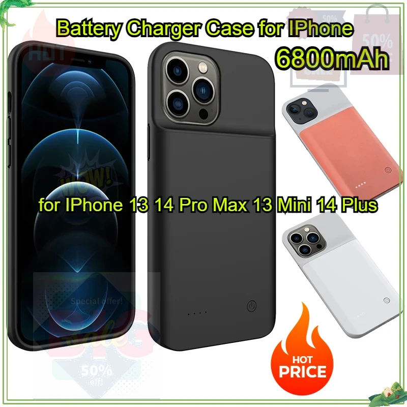 Power Bank Slim - Чехол-аккумулятор для iPhone 13, 14 Pro