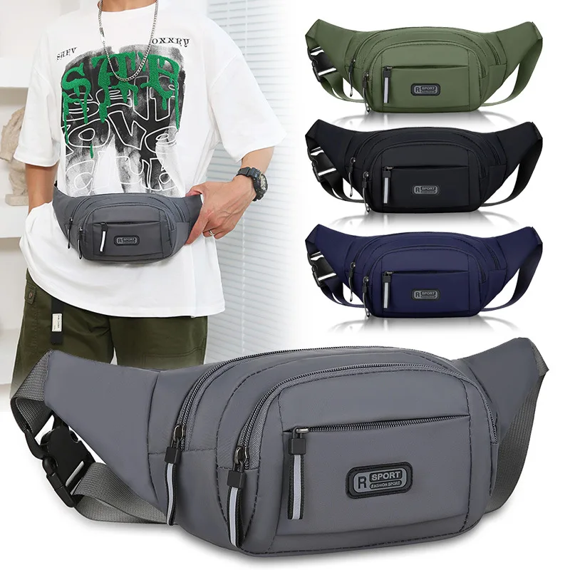Phone Accessories For Running - Мужская парусиновая поясная сумка, мобильная поясная