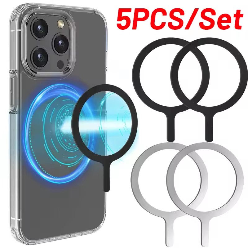 Phone Ring Holder - 5-1 шт. Магнитное кольцо-наклейка для беспроводной